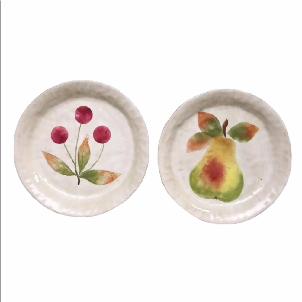 DARIO FARRUCCI DESIGNS 12" PLATE SET CHERRY & PEAR